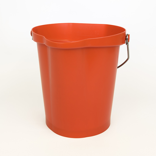 Ведро пищевое HACCPER с носиком и мерной шкалой, красный, 12л