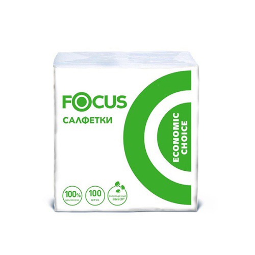 FOCUS салфетки бумажные 24 х 23 см 100 л 1сл