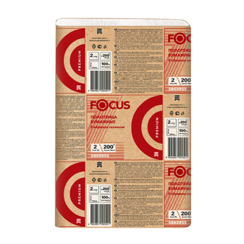 FOCUS Extra Полотенца бумажные Z-сложения 200 листов