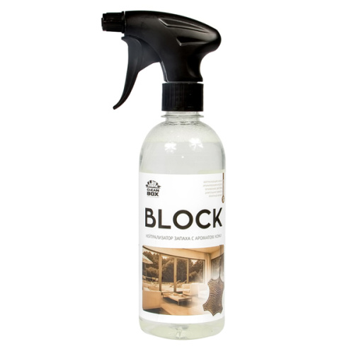 CLEANBOX BLOCK  нейтрализатор запаха с ароматом кожи триггер 0,5 л