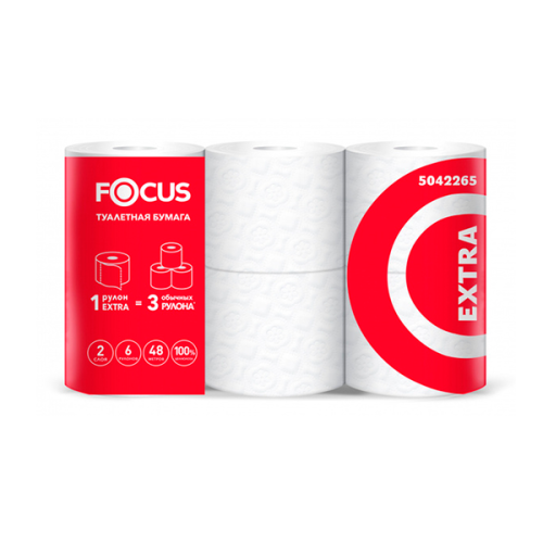 FOCUS бумага туалетная Extra 48м 6рул 2сл