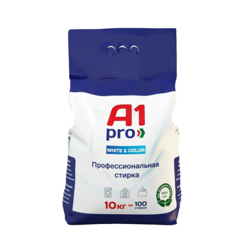 A1pro порошок для стирки белого и цветного белья, 10 кг.